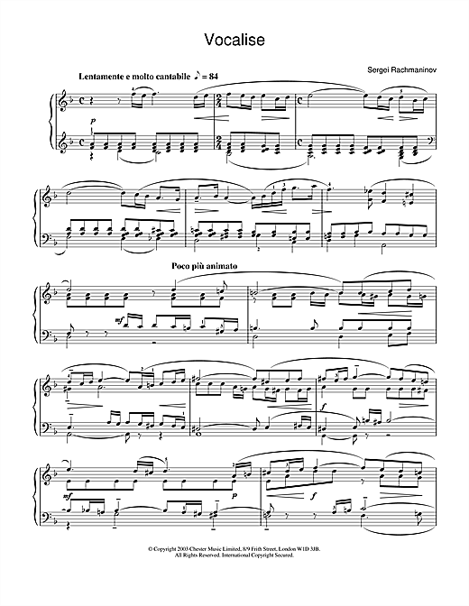Rachmaninoff vocalise flute